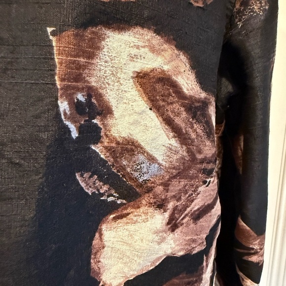 Chico's Brown and Black Abstract Blazer - Picture 3 of 5